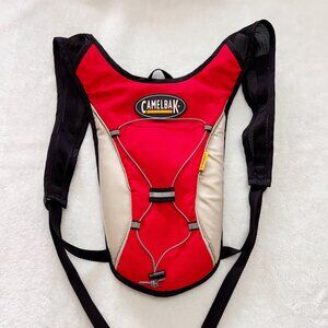 Camelbak Hydrobak Backpack Bag Red Grey Hydration Cycle Run Tube No Bladder